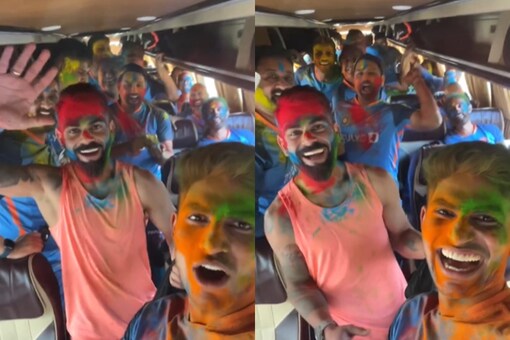 Team India players celebrating Holi (Shubman Gill Instagram)