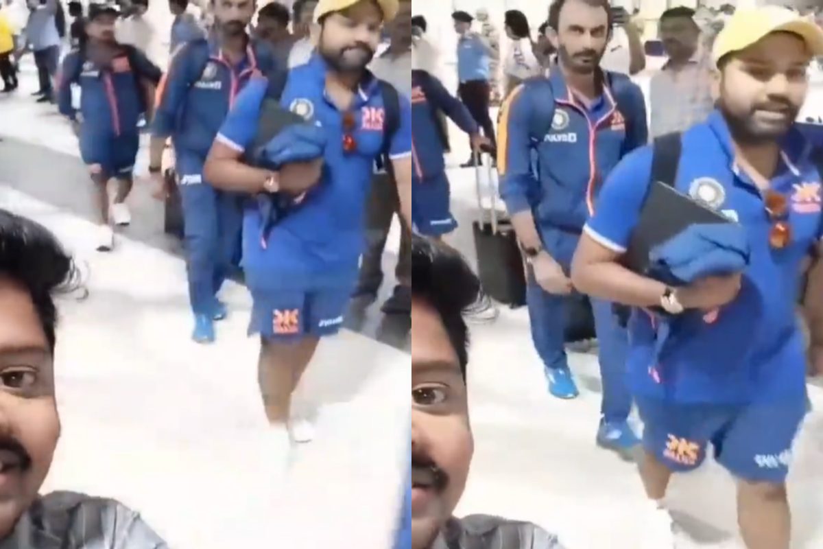 Will you marry me: Rohit Sharma gifts rose to a fan, hilariously proposes  him at airport - watch | Cricket News, Times Now