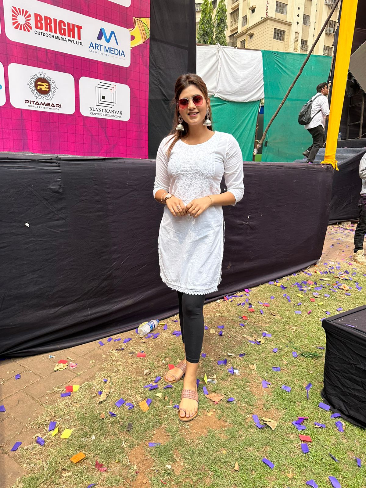 Anjali Arora seen at a Holi bash.