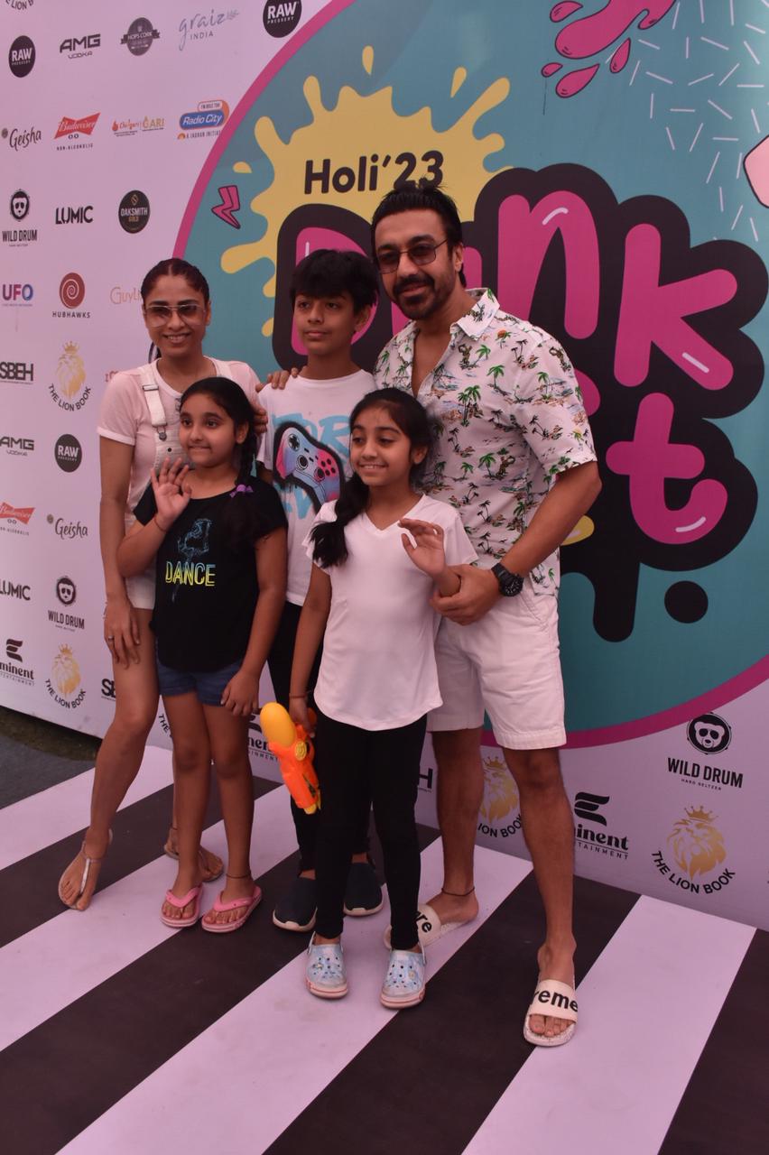 Ashish Chaudhary and his family seen at Dunk Fest 2023. 