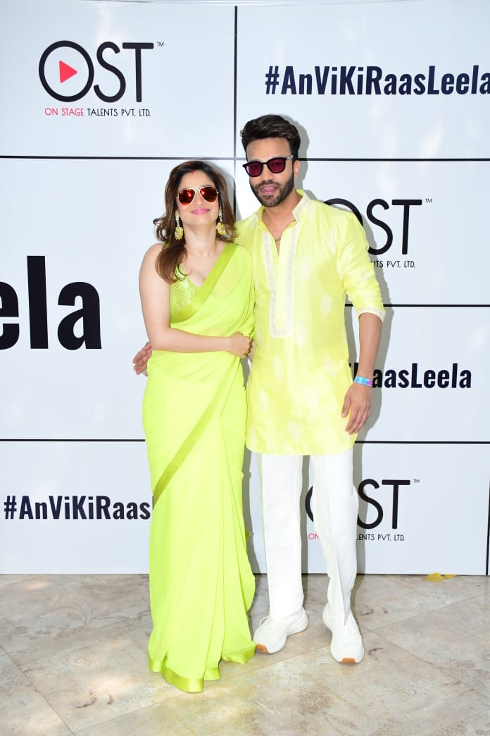 Ankita Lokhande and Vicky Jain at their Holi bash. 