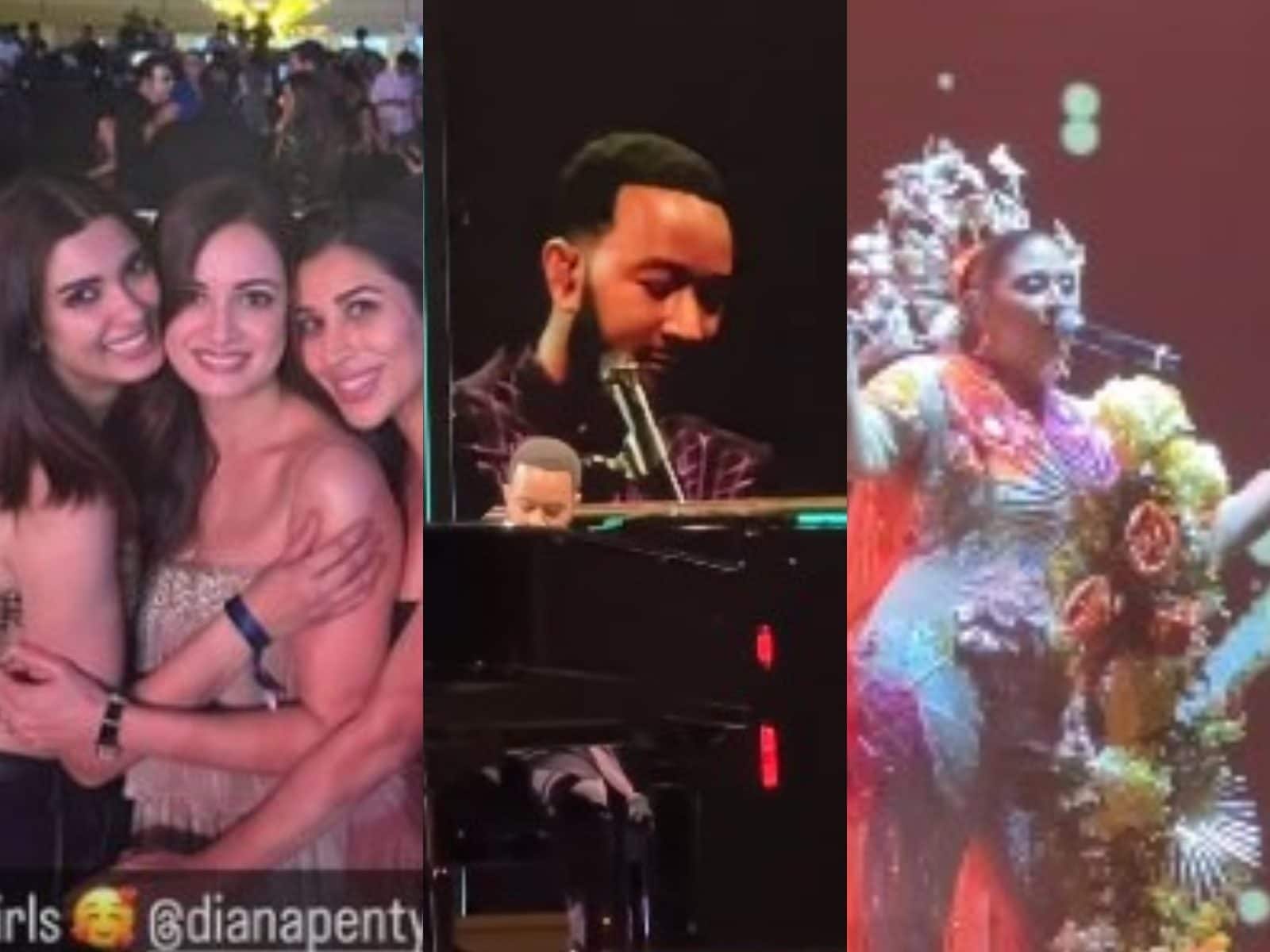John Legend Raja Xxx Video - Dia Mirza Gives Glimpse of John Legend, Raja Kumari Concert; Posts Pics  With Sophie Choudry, Diana Penty - News18