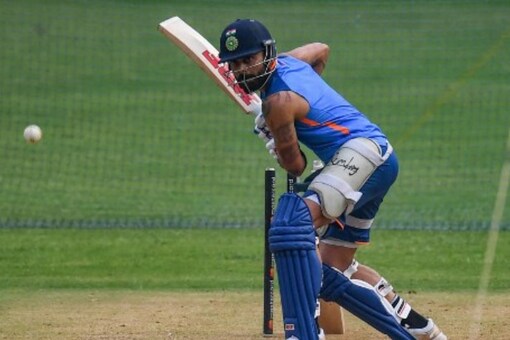 Virat Kohli bats during an India practice session. (AFP)