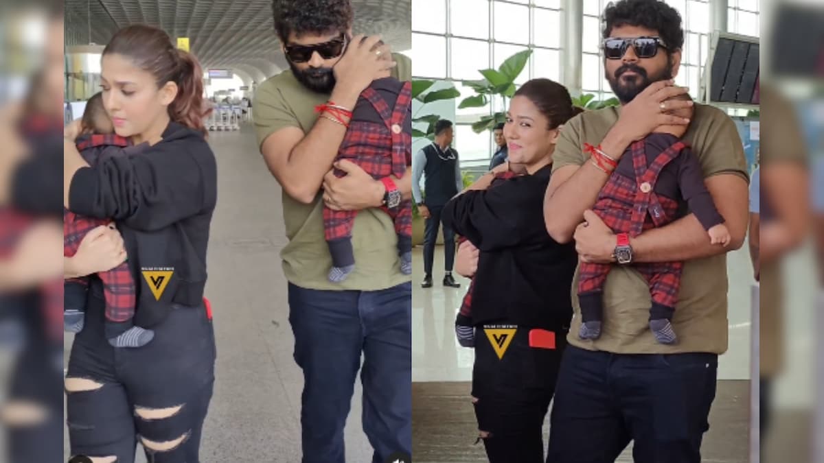 Nayanthara, Vignesh Shivan Make 1st Public Appearance With Their Twins At Airport; Watch Video