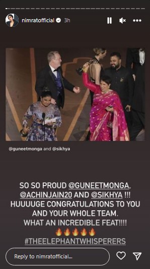 The Elephant Whisperers Wins Oscar: Alia Bhatt, Priyanka Chopra, Kanagana Ranaut Congratulate Guneet Monga