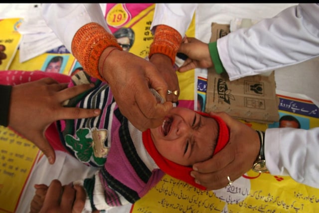 One polio case being detected in Pakistan means WHO’s aim of eradicating polio from the world may take some more years.(Reuters/File)