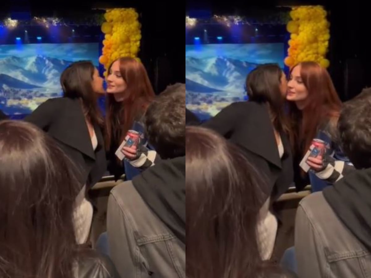Poornima Xxx Video - Priyanka Chopra Shares a Kiss With Sister-in-Law Sophie Turner at Jonas  Brothers Concert - News18