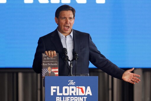 Florida Governor and likely 2024 Republican presidential candidate Ron DeSantis reversed stance on the Ukraine conflict. (Image: Reuters)