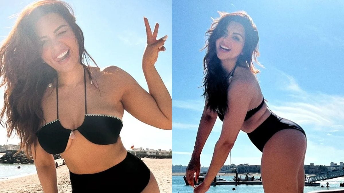Shama Sikander Looks Smouldering Hot In Black Bikini, Check Out Her Beach Vacay Pics