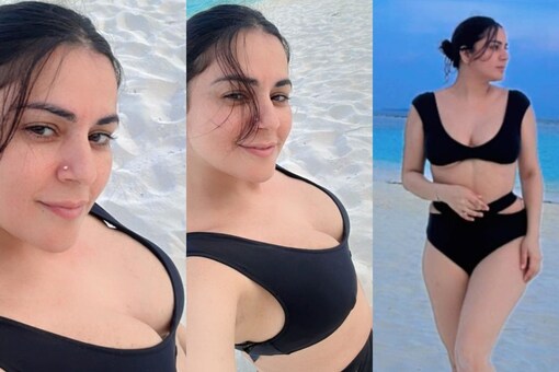 Shraddha Arya looks smoking hot in her latest bikini photos.