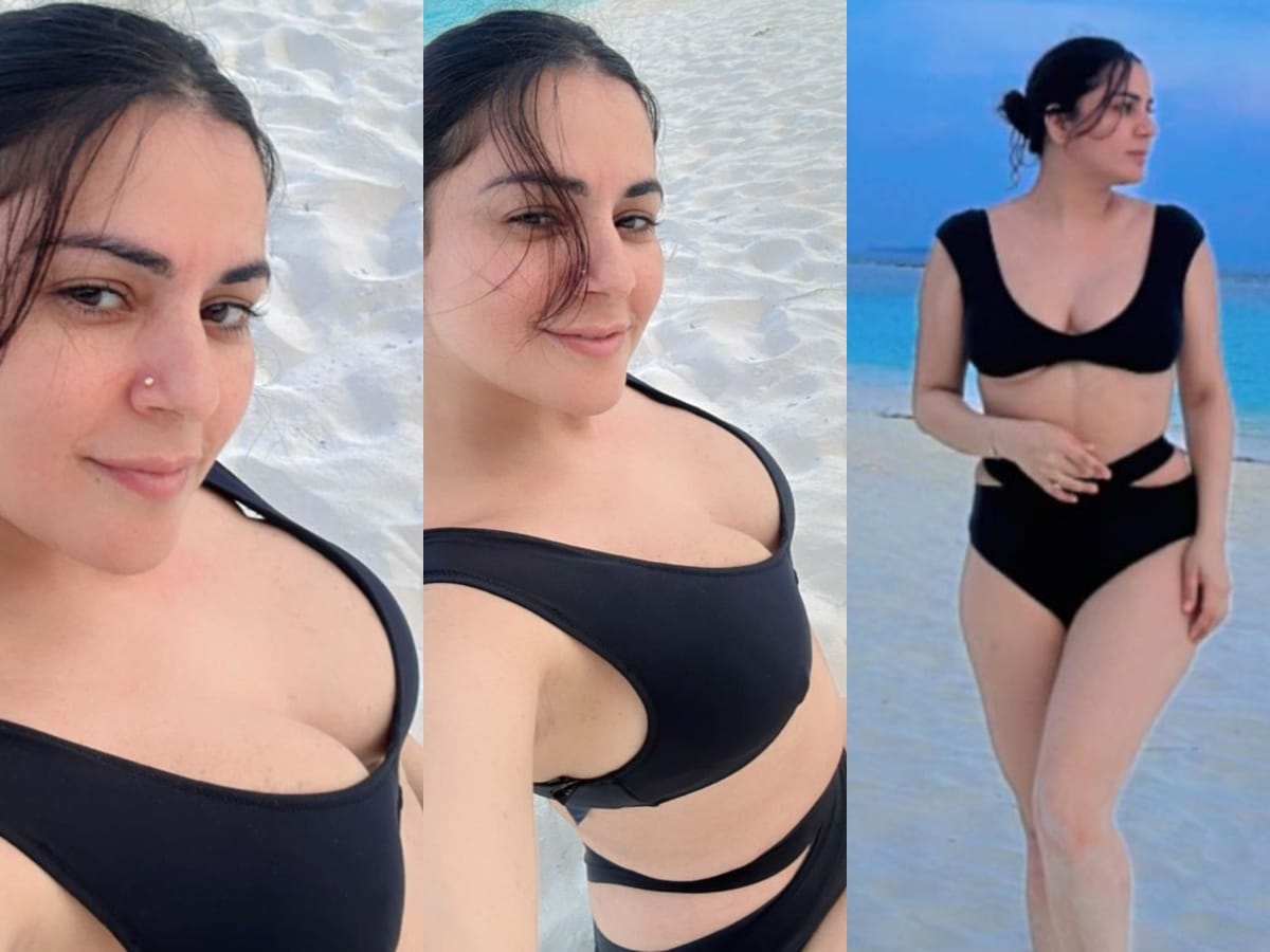 Shraddha Arya Flaunts Her Sexy Curves in Black Bikini; Check Out Her Hot Photos from Beach