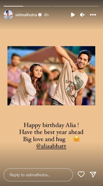 Sidharth Malhotra Drops Adorable Birthday Wish For Ex-GF Alia Bhatt; Kiara Advani Shares This Post
