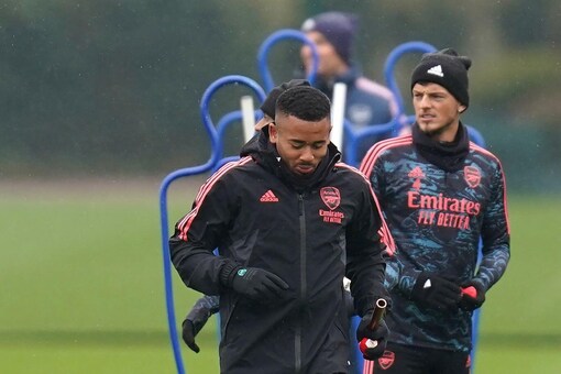 Gabriel Jesus returned to Arsenal training (Twitter)