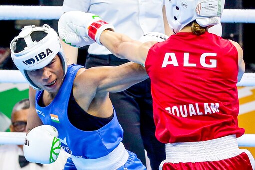 Nikhat Zareen in action in the Women's World Boxing Championships (BFI)