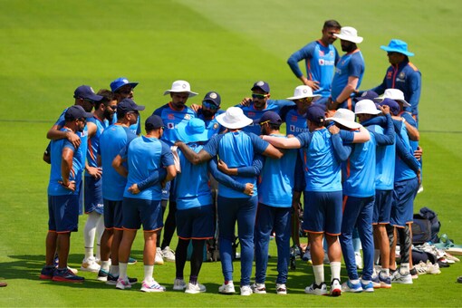 Team India at the Narendra Modi Stadium ahead of 4th Test (AP)