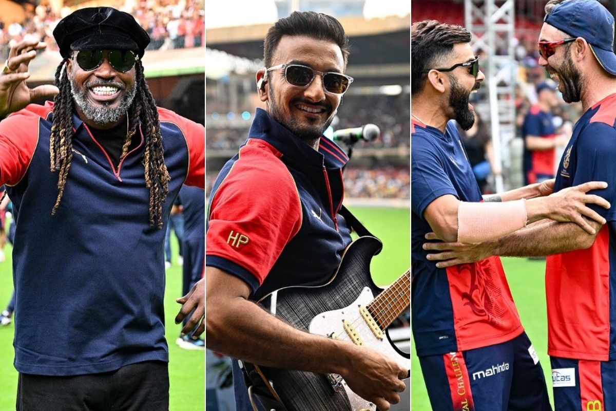 IPL 2023: Universe Bozz Chris Gayle Steals the Show at RCB Unbox Event in Bengaluru - See Pics