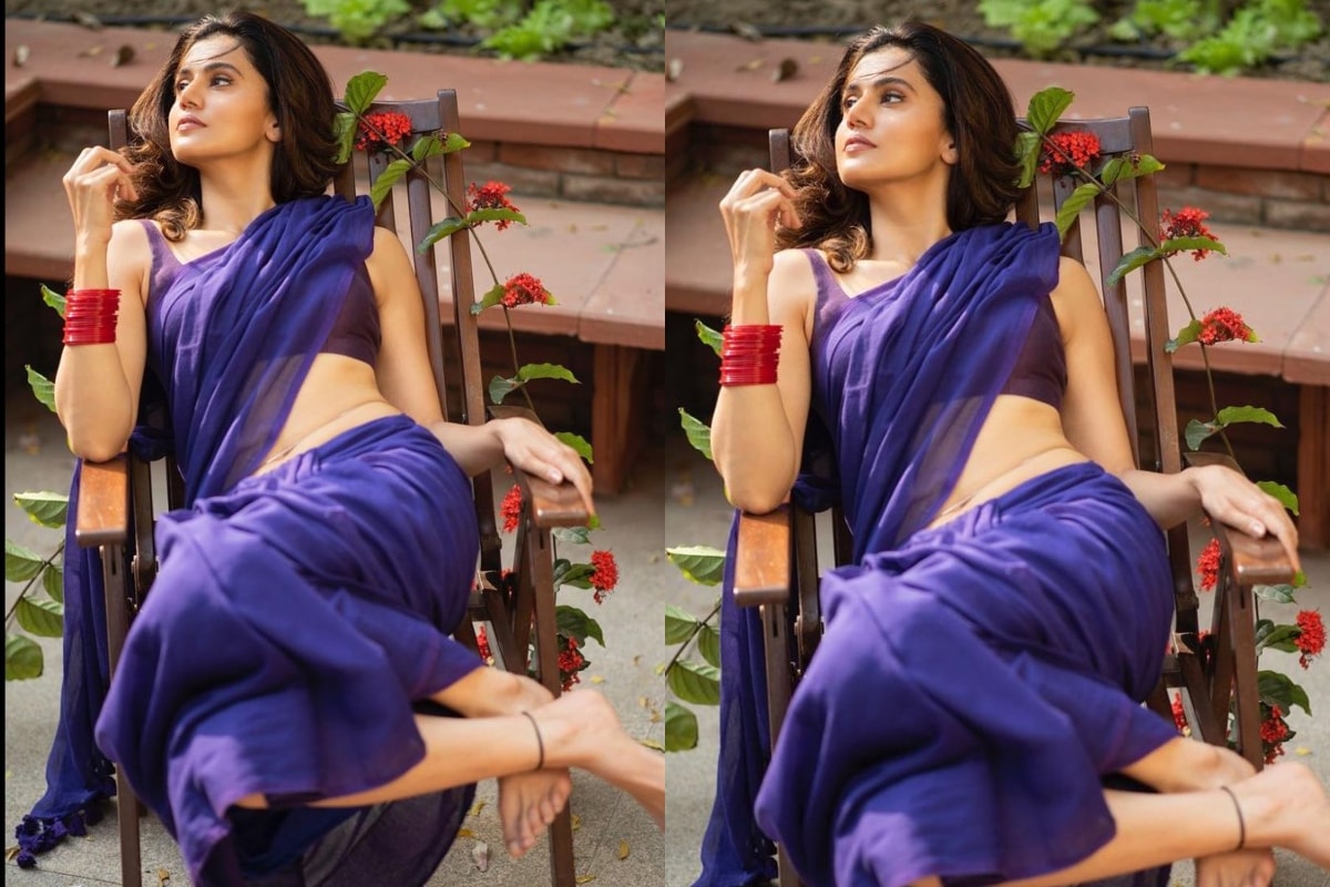 Taapsee Pannu Holds Our Attention For Longer Than A Minute In A Blue Saree