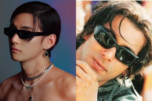 Kim Taehyung reminds BTS fans of Salman Khan's Tere Naam era. 