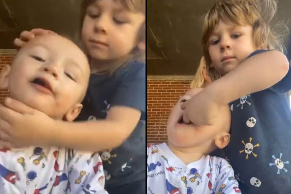 Three-year-old Boy Saves Younger Sibling From Choking on a Toy in Viral Video