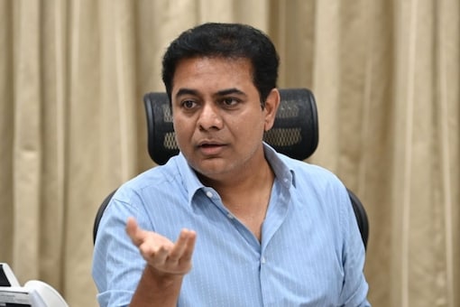 Telangana IT minister KT Rama Rao said the accused in the TSPSC question paper leak scandal will not be spared and the state government will take stringent action. (Image: News18/File)
