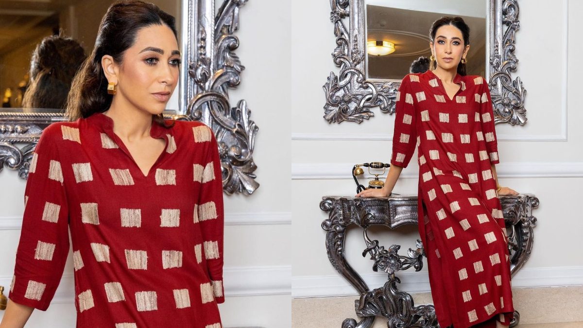 With a Red Kurta Suit, Karisma Kapoor Tops the Ethnic Charts and Leaves Fans Drooling