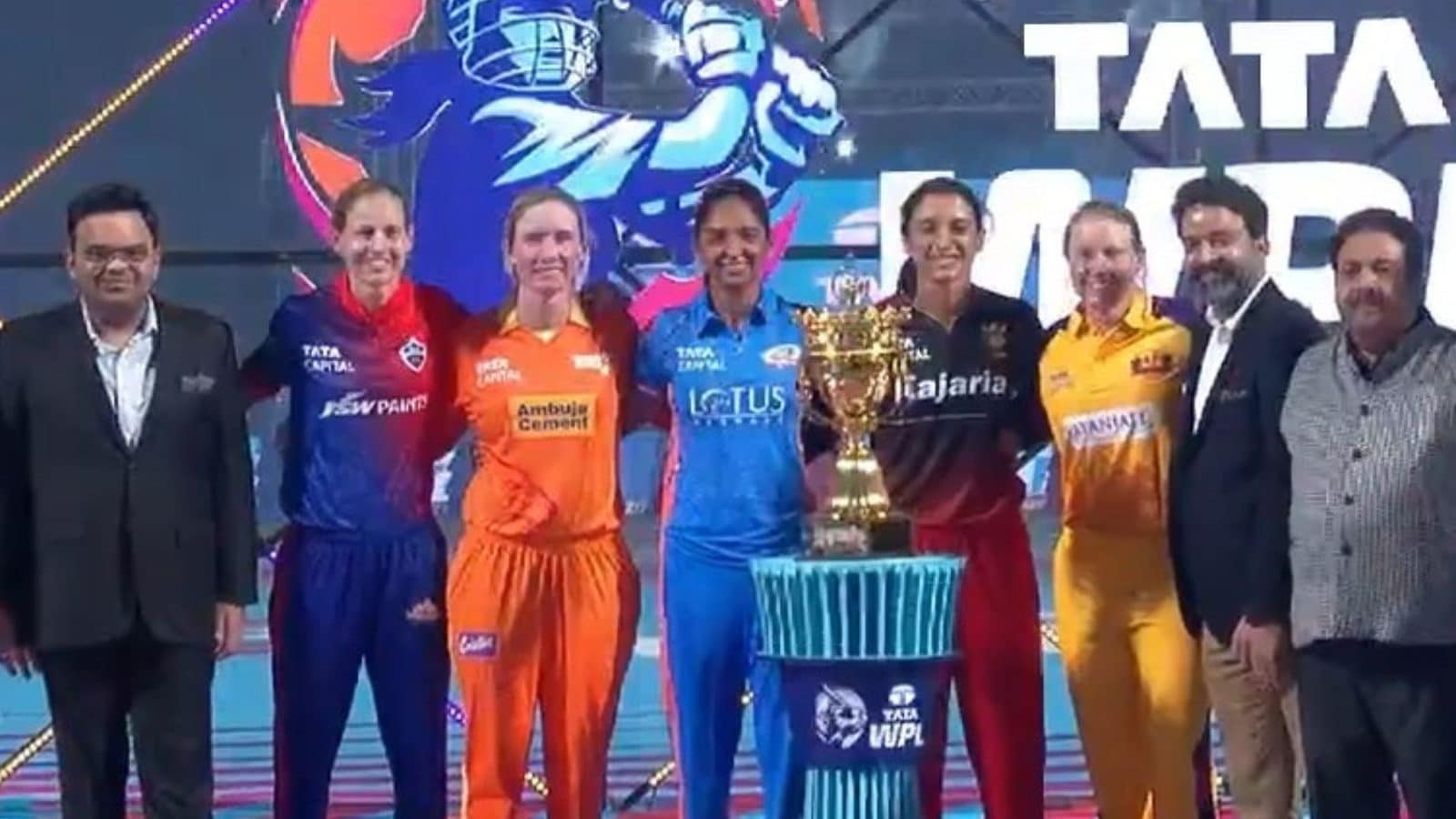 WPL 2023 Opening Ceremony Highlights Captains Unveil Trophy After AP