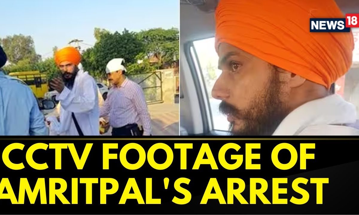 Amritpal Arrested News New CCTV Footage Of Amritpal Singh Being Held