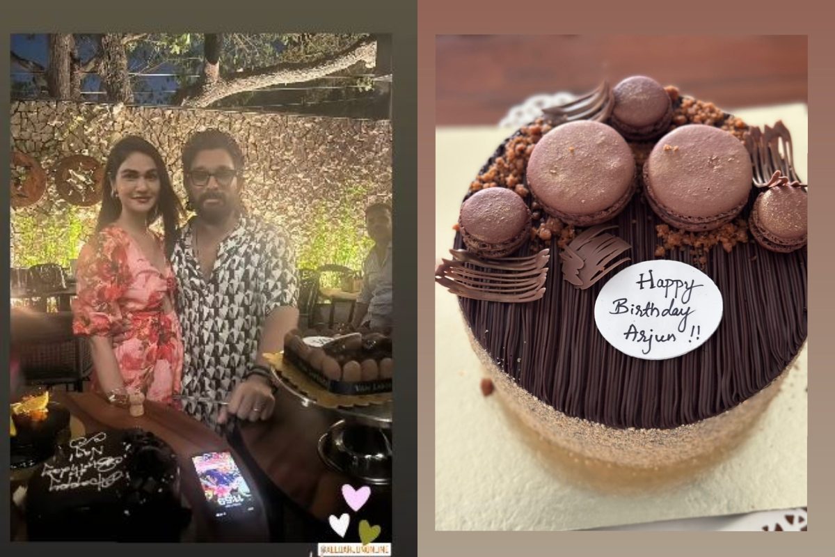 Inside Allu Arjun's 41st Birthday With Wife Sneha Reddy and Mouth ...