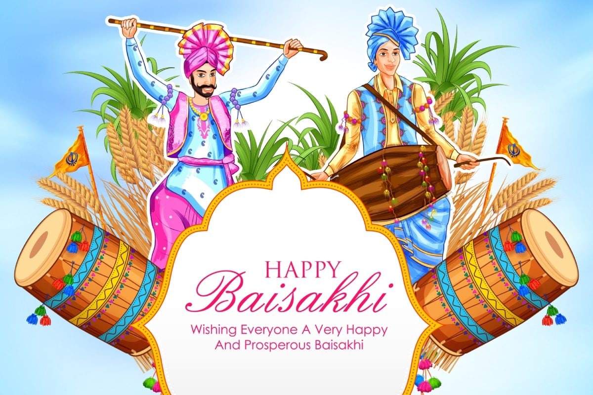 Happy Lohri And Baisakhi Cultural Sikh Festival Celebration Background  Vector Royalty Free SVG, Cliparts, Vectors, and Stock Illustration. Image  198226709.