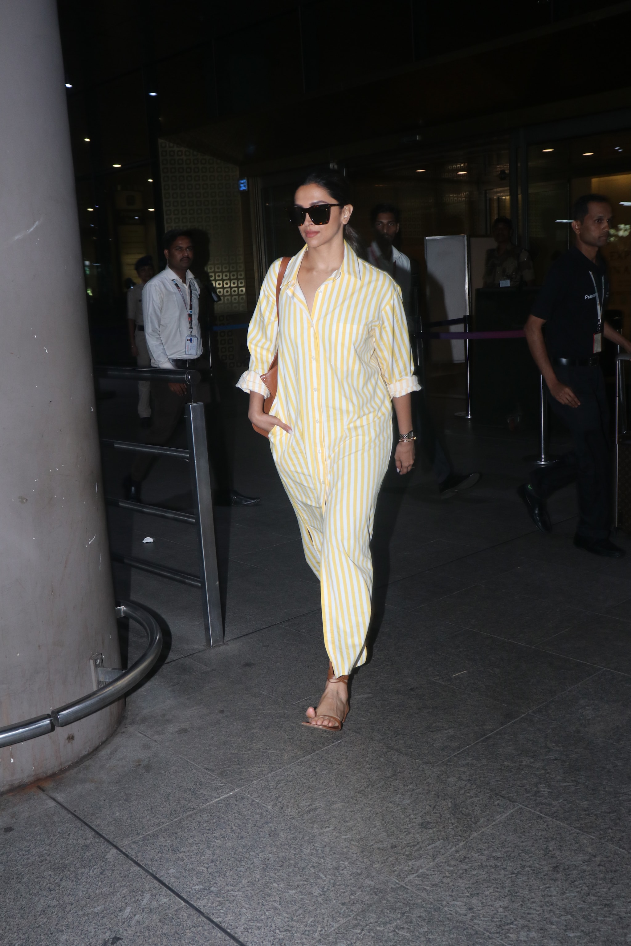 Deepika Padukone nails the casual chic airport look in sleeveless