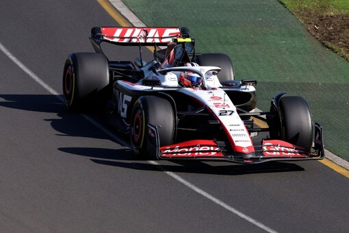 Haas driver Nico Hulkenberg of Germany races through a corner during the Australian Formula One Grand Prix at Albert Park in Melbourne, Sunday, April 2, 2023. (AP Photo/Asanka Brendon Ratnayake)