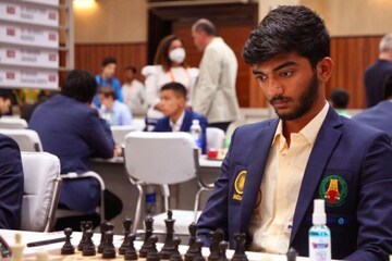 Chess Olympiad: Unstoppable Gukesh hits 8/8 as India shock USA - Rediff.com