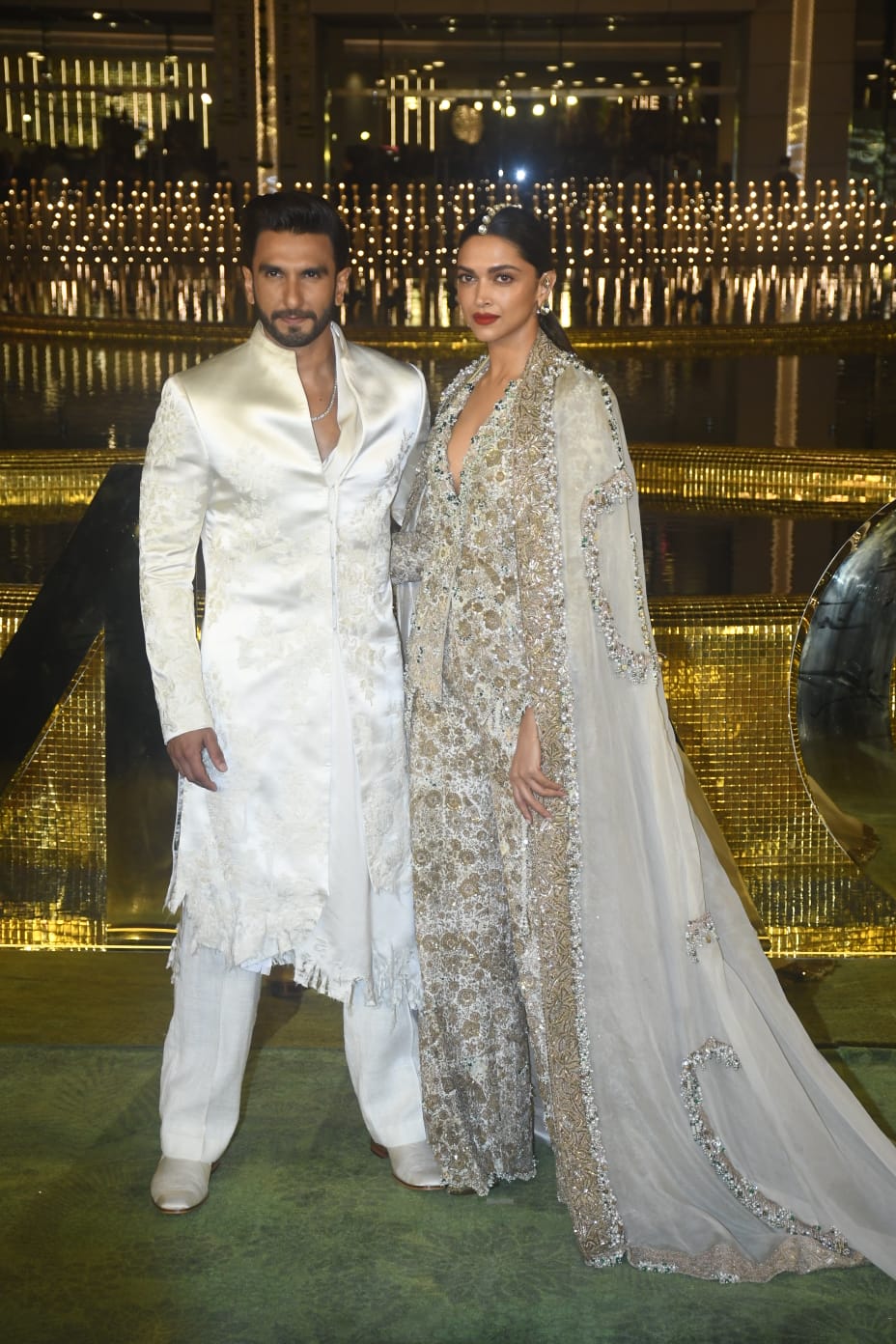 Deepika Padukone and Ranveer Singh Celebrate Indian Embroidery in Custom Anamika Khanna Ensembles at the Grand Opening of NMACC