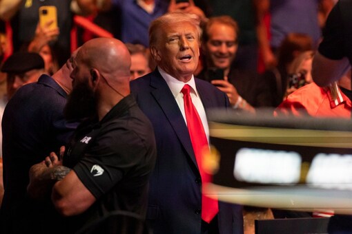 Watch: Donald Trump Spotted Paying Kid Rock at UFC 287