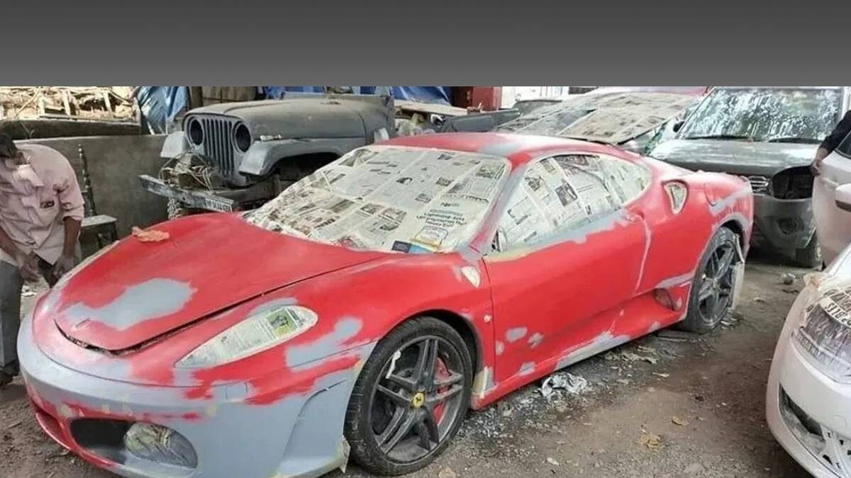 Ferrari F430 Worth Crores Gets Repainted at a Local Garage in India