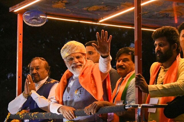 One thing common in all the regions, be it rural or urban, or any caste group or age demographic was PM Modi's name and the success of his schemes. (PTI)