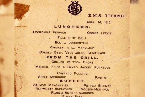 What Did Passengers Eat On Titanic? 111-Year-Old Food Menu Goes Viral