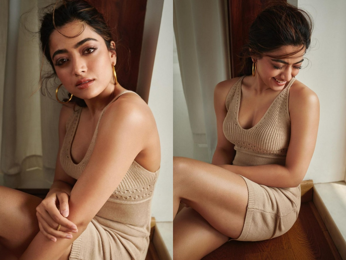 Rashmika Mandanna Looks Oh So Sexy In Beige Outfit, Proves She Is Called 'National Crush' For a Reason