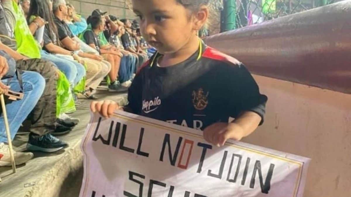 Young Fan's 'No School Until RCB Wins IPL' Poster Goes Viral, Inspires Memes on Twitter - Vimarsana News