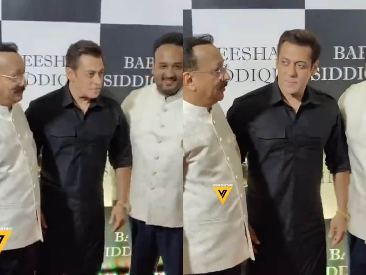 Salman Khan Makes Dashing Entry in Pathani Suit at Baba Siddique s