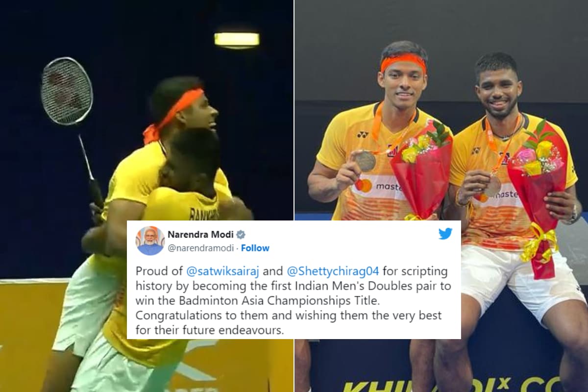 Satwiksairaj and Chirag Shetty end Indias 52-year wait for mens doubles medal in Badminton Asia Championships