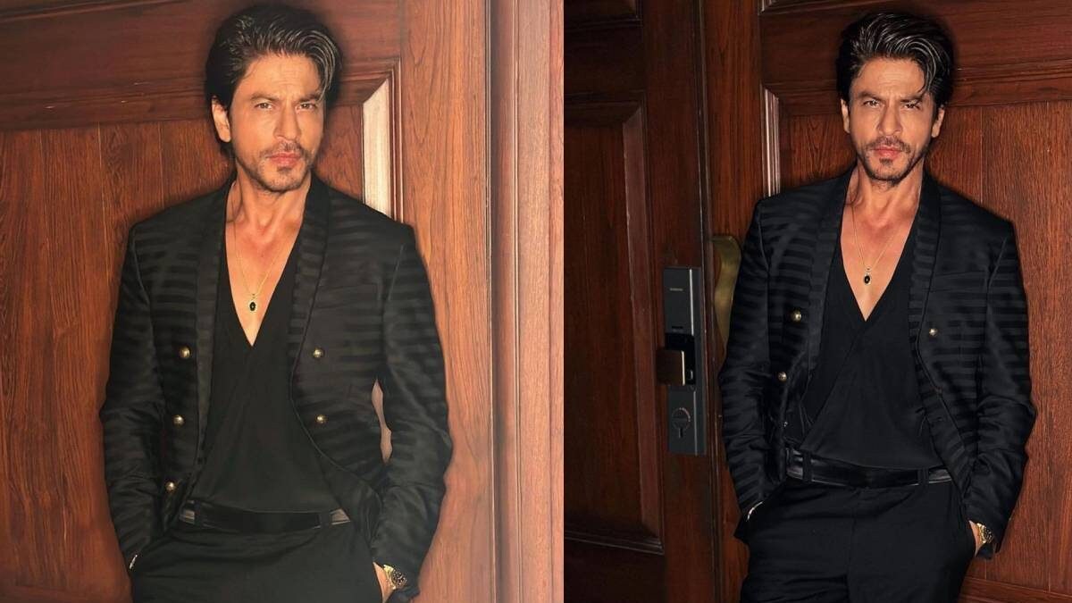 Shah Rukh Khan Looks Smoking Hot In All-Black Outfit For NMACC Opening ...