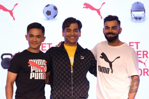 Sunil Chhetri (left) and Virat Kohli (right) during the conclave