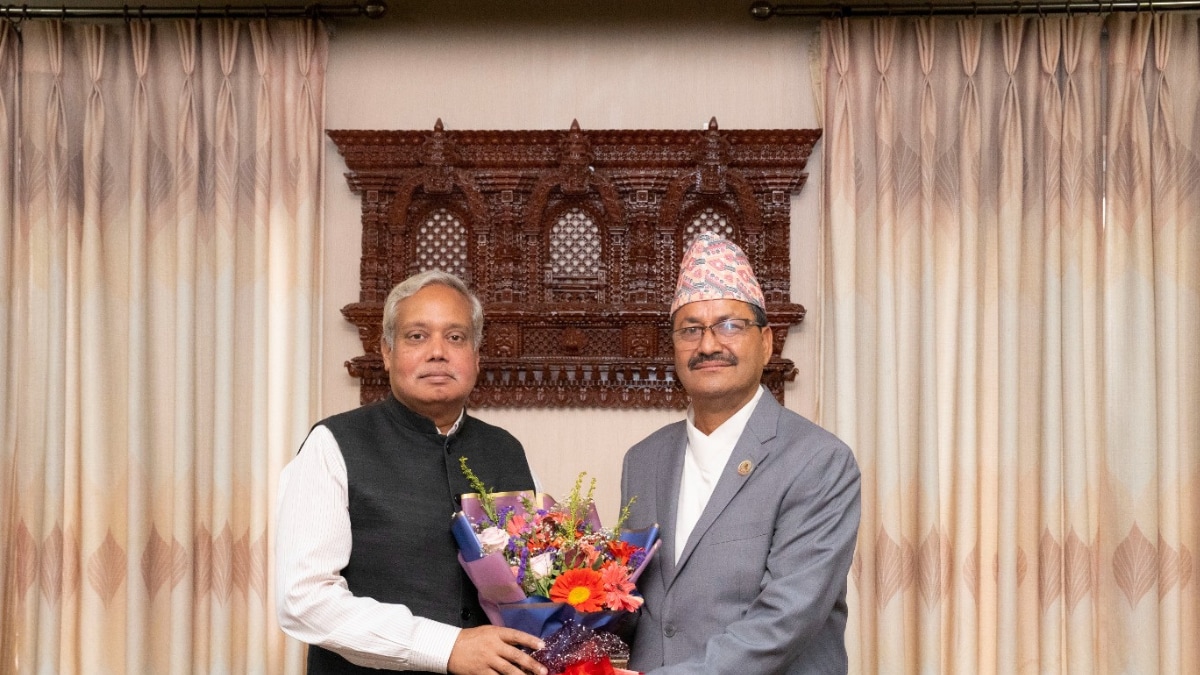 Indian Envoy Pays Courtesy Call to Newly Appointed Nepalese Foreign Minister Saud; Conveys Jaishankarâ€™s Wishes