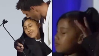 Video of North West Fixing Her Hair Post Forehead Kiss Goes Viral, Fans