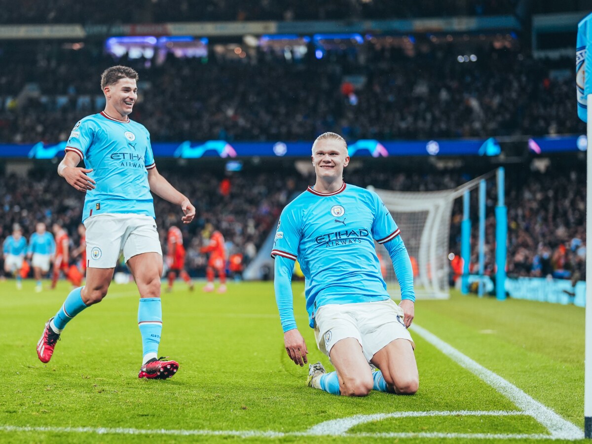 Manchester City's Erling Haaland scores in pre-season win over Bayern Munich