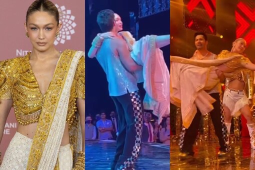 Varun Dhawan grabbed headlines when he kissed Gigi Hadid at NMACC fashion gala event.