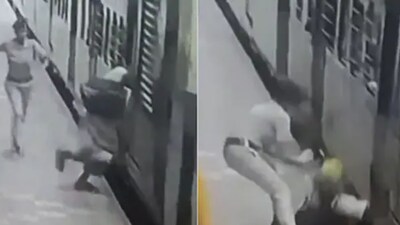 Watch: Woman Constable Saves Old Man, Who Slipped While Boarding A ...