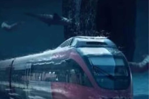 The underwater metro train will run at a speed of 80 km/h.