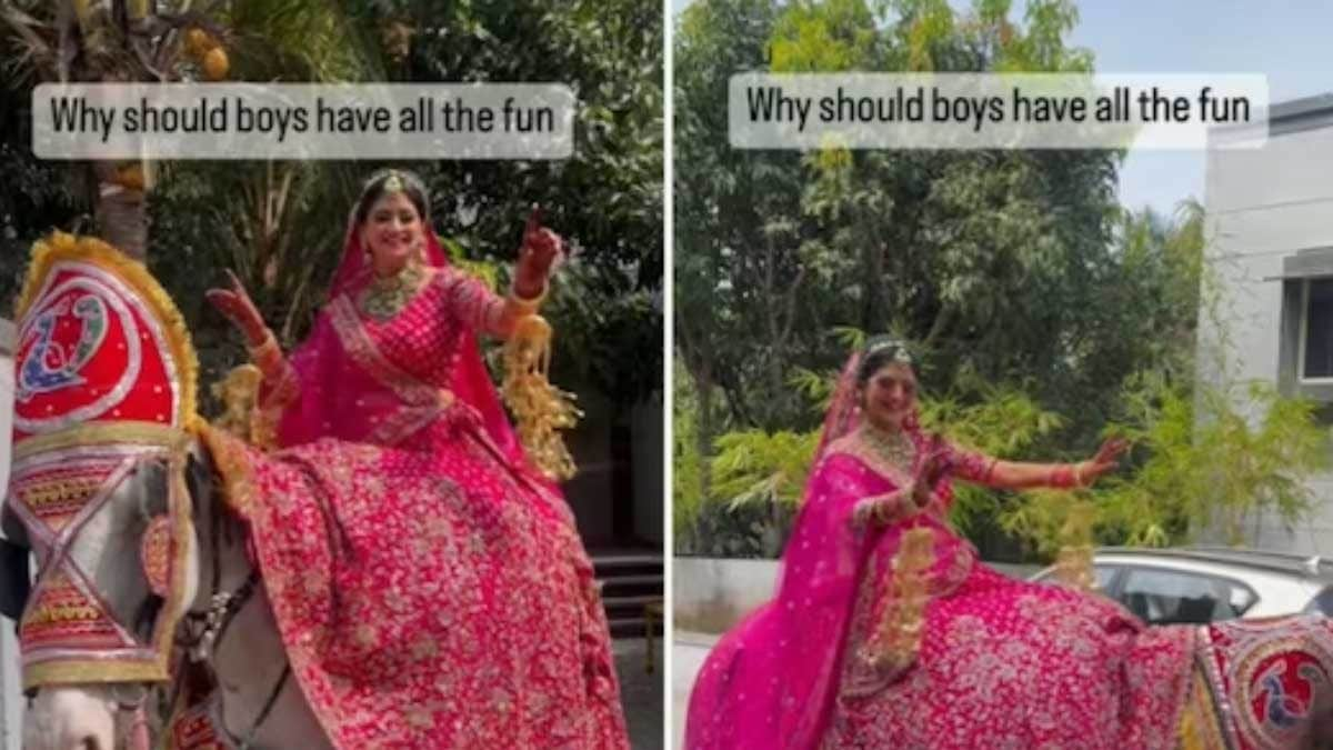 Watch: Bride Enters Wedding Venue On Horseback, Internet Loves It